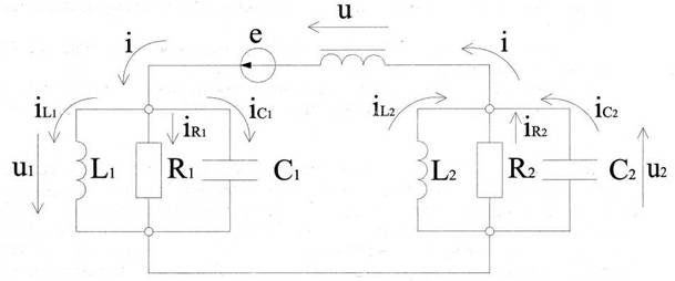 Электрическая схемная модель узла теплогидравлической системы электростанции